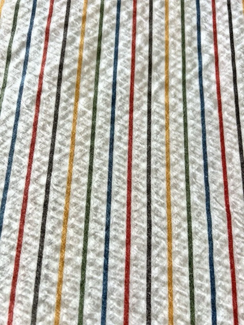 IKEA RAJGRÄS Full Queen Duvet Cover Seersucker Multicolor Stripes 100% Cotton